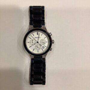 DKNY LADIE'S CRYSTAL X-RAY SEXY BLACK CHRONOGRAPH WATCH NY826, Preloved